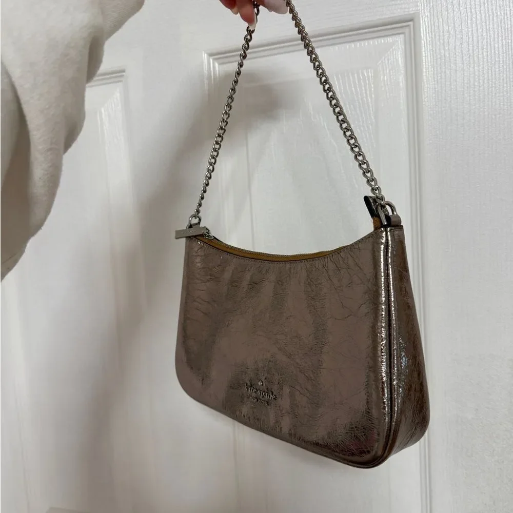 Kate Spade Metallic Silver Wristlet